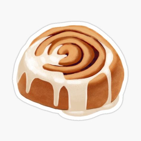 Cute and pretty cinnamon roll drawing sticker by Lonely Chiwawa Cinnamon Rolls Sticker, Cinnamon Roll Drawing, Cinnamon Roll Sticker, Bakery Stickers, Coffee Summer, Medical Stickers, Drawing Sticker, Red Bubble Stickers, Bubble Stickers