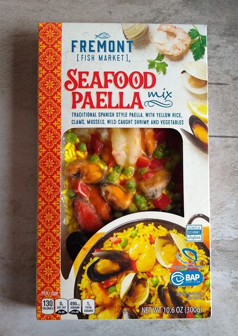 Fremont Fish Market Seafood Paella Mix Aldi Seafood Mix Recipes, Mixed Seafood Recipe, Cooking With Turmeric, Seafood Mix, Seafood Paella, Paella Recipe, Yellow Rice, Sustainable Seafood, Spanish Dishes