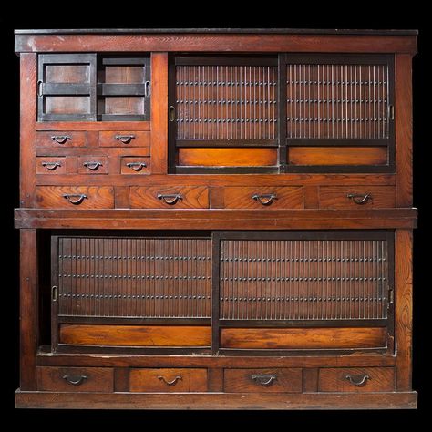 Kitchen Chest, Japan Furniture, Japanese Cabinet, Hinoki Wood, Japanese Woodworking, Japanese Furniture, Bedroom Cabinets, Antiques Furniture, Grand Homes