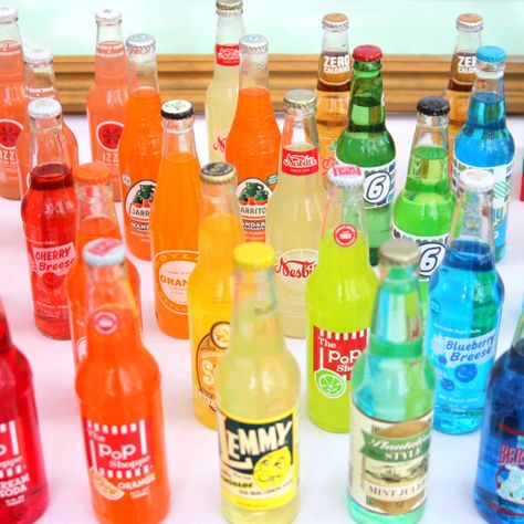 Wedding Drink Station Ideas, Drink Station Ideas, Glass Bottle Soda, Spring Soiree, Wedding Drink Station, 15 Girls, Stim Board, Disney Movie Night, Clown Party