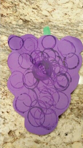 Grapes Art And Craft For Preschool, Purple Crafts Preschool, Color Purple Crafts For Preschoolers, Preschool Purple Crafts, Grape Crafts For Preschool, Purple Toddler Crafts, Color Purple Crafts For Toddlers, Purple Activities For Toddlers, Purple Crafts For Toddlers