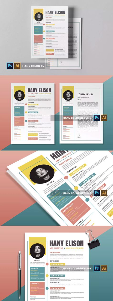 Hany Color | CV & Resume Template AI, EPS, PSD. Download Color Palette Cv, Cv Design Template, Business Resume, Cv Resume Template, Cv Resume, Cv Design, Cv Template, Page Layout, Resume Template