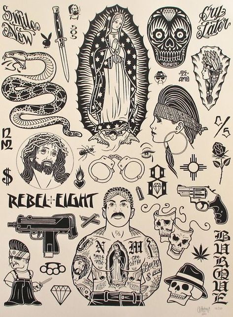 сеанс у @elmagoartem Tato Realis, Flash Art Tattoos, Desenhos Old School, Mike Giant, Tato Flash, Tato Tradisional, Chicanas Tattoo, Mexican Tattoo, Russian Tattoo