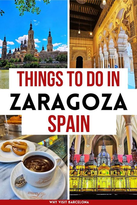 Zaragoza is one of the most underrated places to visit in Spain! If you’re planning to visit this lovely city near Barcelona and want to know what to do in Zaragoza, I’ve got you covered!  As most people spend a weekend in Zaragoza, I've selected the best things to do in Zaragoza in 2 days to help you make the most of your stay, with my top tips for seeing the best of the city, with food and hotel recommendations too. Zaragoza Spain Things to Do | Spain Travel Guide #SpainTravelTips #travel Barcelona Day Trips, Beautiful Places In Spain, Places To Visit In Spain, Spain Destinations, Zaragoza Spain, Spain Itinerary, Places In Spain, Visit Barcelona, Spain Travel Guide