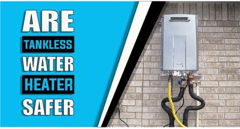 Do you intend to replace your current water heater with a tankless one? If so, you may be wondering are tankless water heaters safer than traditional tank heaters. Tankless water heaters are becoming increasingly popular due to their many benefits, including enhanced safety, energy efficiency, and space-saving design. In this post, we'll take a look at some of the safety features offered by tankless water heaters and why they may be a good choice for your home. Keeping reading to learn more! On Demand Water Heater, Tankless Water Heater Gas, Water Heating Systems, Tankless Hot Water Heater, Hot Water Tank, Energy Efficient Appliances, Water Heaters, Tankless Water Heater, Water Heating