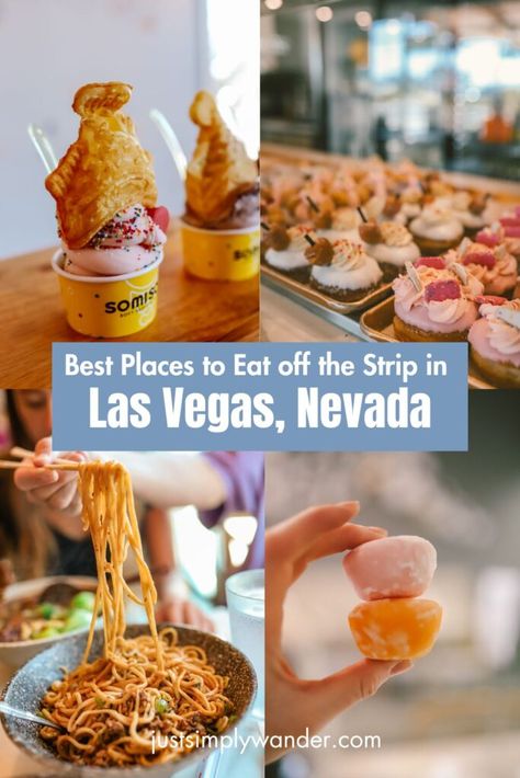 Best Places to Eat in Las Vegas Off the Strip | Simply Wander Off The Strip Las Vegas, Must Eat In Vegas, Vegas Off The Strip Things To Do, Las Vegas Lunch On The Strip, Vegas Places To Eat, Best Places To Eat Las Vegas, Las Vegas Off The Strip, Cheap Eats Las Vegas Strip, Best Food In Vegas