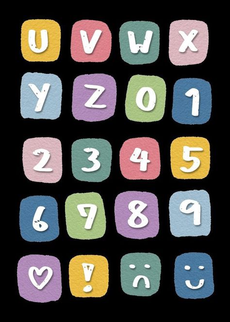 Font Angka Aesthetic, Angka Aesthetic, Jungwon Birthday, Notes Art, Alphabet Stickers, Printable Numbers, Scrapbook Stickers Printable, Sticker Template, Doodle Lettering