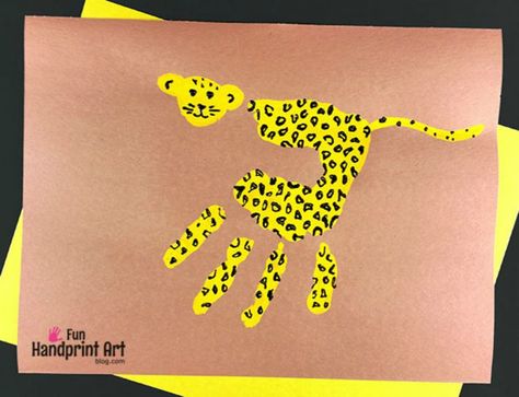 Cheetah Craft, Cheetah Crafts, Handprint Animals, Jungle Animal Crafts, Safari Crafts, Cheetah Party, Jungle Crafts, Zoo Animal Crafts, Lion Craft