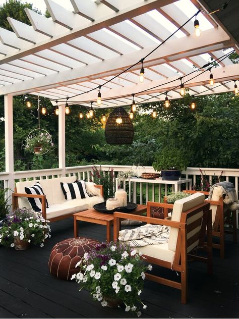 Porch Seating Ideas, Porch Sofa, Porch Seating, Patio Decorations, Patio Pergola, Seating Ideas, Sofa Ideas, Pergola Design, Brick Exterior House