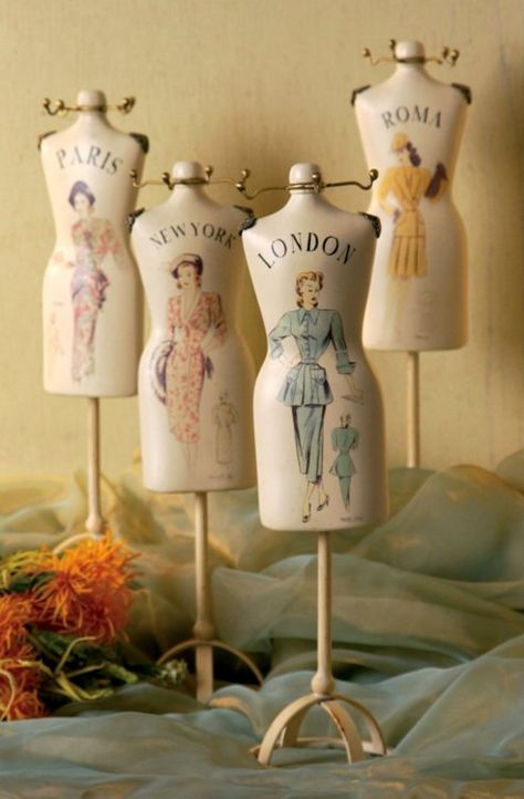 miniature dress forms Mini Dress Form, Vintage Dress Form, Necklace Hanger, Mannequin Art, Vintage Mannequin, Dress Form Mannequin, Mannequin Dress, Dress Forms, Dress Form