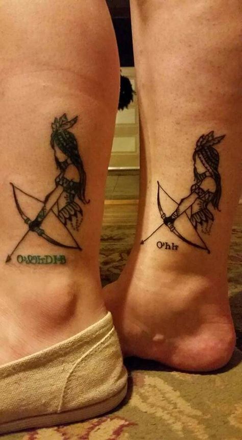 Our mother/daughter tattoos. Daughter on right mother on left. Written in Cherokee. Native American Mother Daughter Tattoos, Mother Daughter Tattoos Mama Bear, Mother Daughter Dream Catcher Tattoo, Mother Daughter Celtic Tattoo, Cherokee Indian Tattoos For Women, Cherokee Indian Tattoos, Cherokee Tattoos, Mom Daughter Tattoos, Princess Tattoo