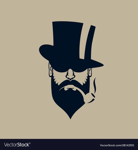 Gentleman Logo, Man Face, Face Icon, Simple Man, Logo Vintage, Png Images, Gentleman, Illustrator