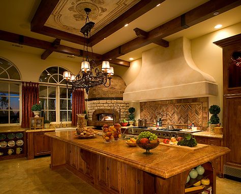 Traditional Kitchen Rancho Santa Fe Spanish Kitchen Design, Hacienda Furniture, Hacienda Style Kitchen, Southwestern Kitchen, Hacienda Kitchen, Southwest Kitchen, Spanish Style Kitchen, Spanish Kitchen, Hacienda Style Homes