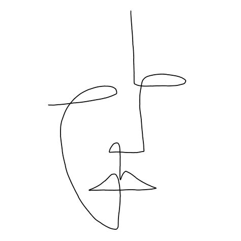 One Line Face Drawing, Illustration Eyes, Drawing Person, Timeline Ideas, Mouth Art, Contour Drawings, Drawing One Line, Person Face, Face Outline