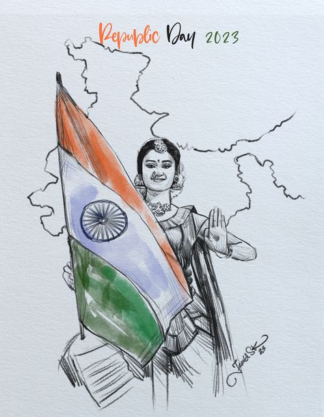 HAPPY REPUBLIC DAY 2023 #HappyNewYear2023 Happy Republic Day 2023, Republic Day Drawing, Republic Day 2023, Independence Day Drawing, Bengali Quotes, Happy Republic Day, Republic Day, Book Art Drawings, Pencil Art