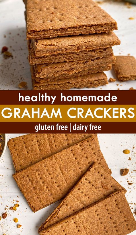 Gluten Free Graham Cracker Recipe, Graham Cracker Recipes, Gluten Free Graham Crackers, Biscuits Graham, Homemade Graham Crackers, Cracker Recipes, Gluten Free Sweets, Sourdough Discard, Gluten Free Foods