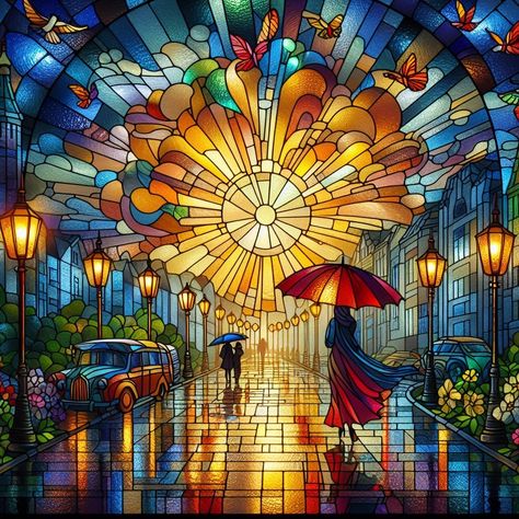 Ethereal City, Stain Glass Window Art, Glass Castle, Stained Glass Quilt, Art Assignments, Mosaic Art Projects, Glass Window Art, Glass Art Projects, Art Decor Diy