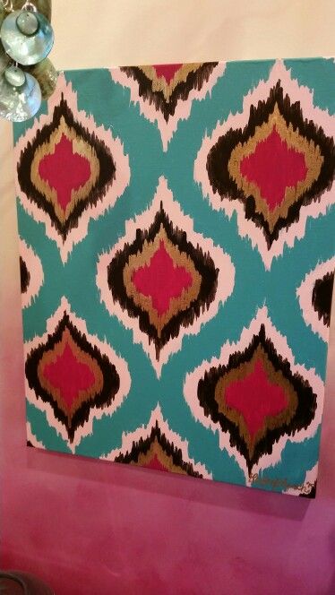 Ikkat Designs Ikat Pattern, Advance Painting, Indian Artforms, Ikat Painting, Ikkat Pattern, Paint On Canvas For Beginners, Pouring Acrylic Paint, Painting Beginners, Love Canvas Painting