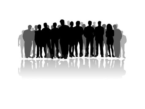 Community Illustration, Silhouettes Of People, People Silhouette, Shadow Drawing, Crowd Of People, Comic Book Drawing, Big Crowd, Cute Headers For Twitter, Silhouette People