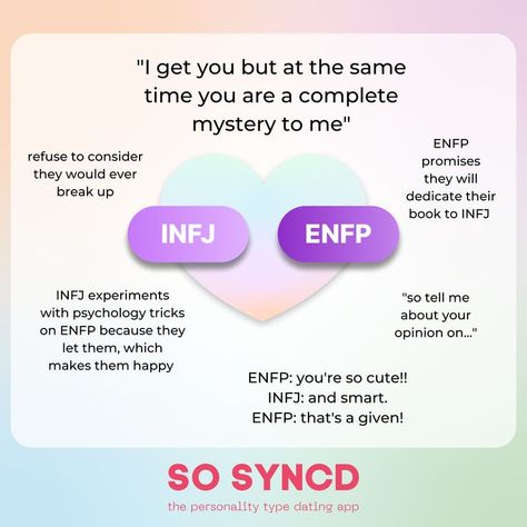 Enfp Compatibility, Infj Relationships, Myers Briggs Infj, Enfp And Infj, Enfp Relationships, Enfp Personality, Infj Mbti, Mbti Relationships, Myers Briggs Personality Types