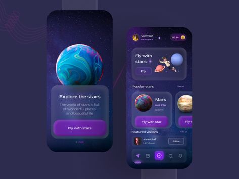 Ui Ux Design Trends, Universe App, Ux Design Trends, Planet App, Ui Design Dashboard, App Design Layout, Digital Design Trends, Ui Design Trends, Drinks Packaging Design