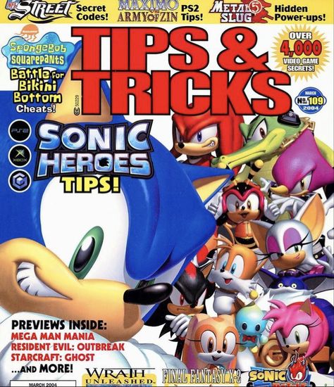 Sonic And Friends, Video Game Magazines, Gaming Magazines, Sonic Adventure 2, Nintendo Sega, Sonic Heroes, Final Fantasy X, Sonic Franchise, Sonic Adventure