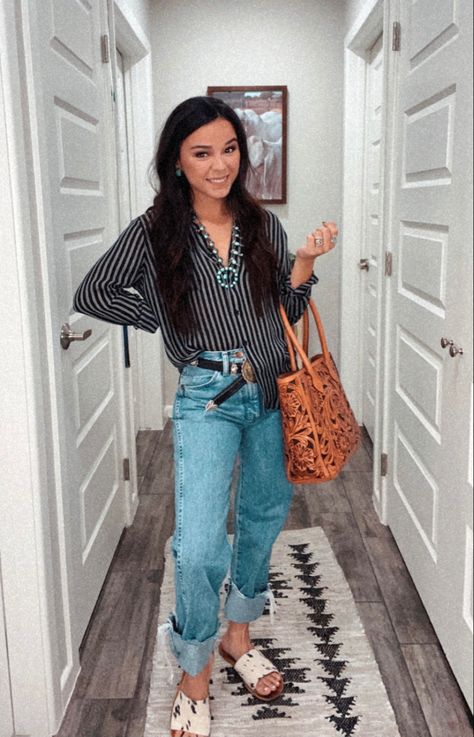 instagram- agteacherstyle Punchy Teacher Outfits, Work Western Outfit, Western Fashion Wedding Guest, Fall Wedding Guest Outfit Western, Boho Western Teacher Outfits, Western Office Outfits Summer, Women’s Casual Western Outfit, Thrift Store Teacher Outfits, Summer Western Work Outfits