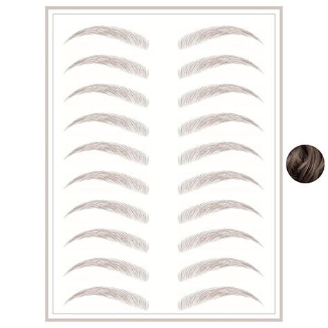 Brows by Bossy Studio & Co Temporary Eyebrow Tattoos Waterproof Eyebrow Stickers, False Tattoos Hair Like Peel Off Instant Transfer Brows For Women And Men Eyebrow Tattoos, Thick Brows, Waterproof Eyebrow, Eyebrow Tattoo, Ash Brown, Tattoo Stickers, Eyebrows, Beauty And Personal Care, Ash