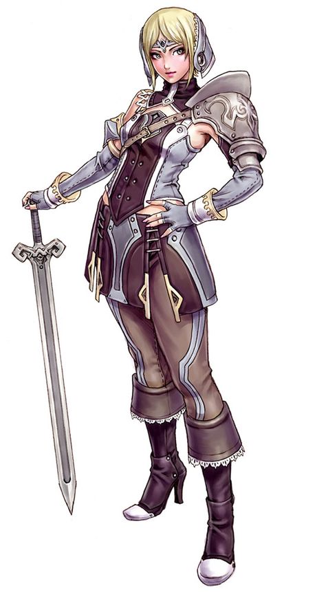 Crescent from Valkyrie Profile 2: Silmeria Female Armor, Female Character Concept, Fantasy Warrior, Fantasy Rpg, Female Character Design, Character Design References, Medieval Fantasy, Art Anime, Character Creation