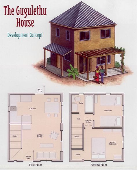 Low cost housing that's sustainable built in South Africa! The homes are 53 square meter, two bedroom detached homes and engineered to maintain comfortable indoor conditions year round without any mechanical heating or cooling system. Hundreds of homes have been built.