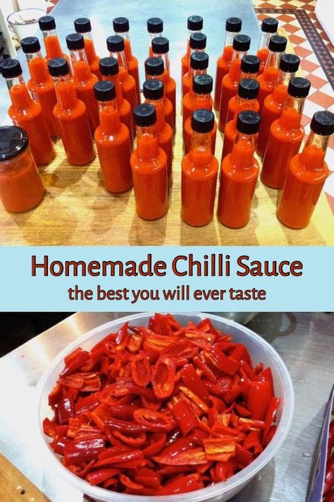 Homemade Chilli Sauce, Danishes Recipe, The Best Chilli, Best Chilli, Hot Pepper Recipes, Homemade Chilli, Chili Sauce Recipe, Homemade Hot Sauce, Hot Chili Sauce