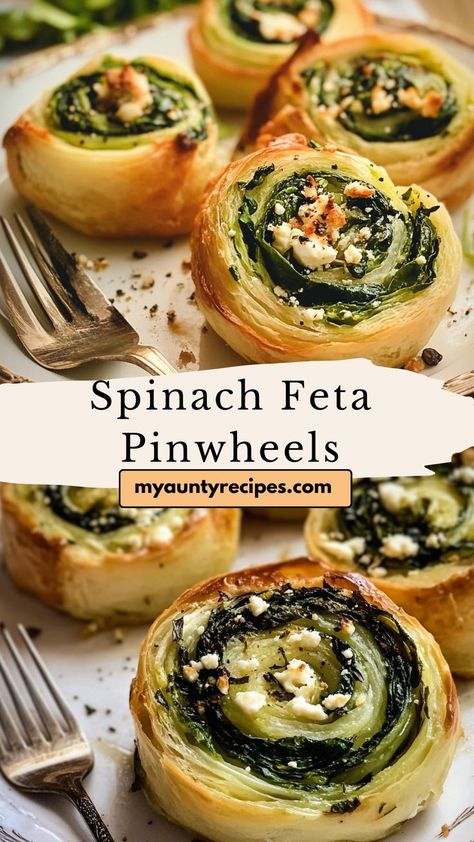 Bring a touch of elegance to your snack game with these savory spinach and feta pinwheels. Puff pastry encases a delightful mix of spinach, feta, and herbs, delivering a flaky, buttery bite every time. Perfect for brunch spreads or quick appetizers, they’re as tasty as they are versatile. Mediterranean Pastry Pinwheels, Spinach And Feta Pinwheels Puff Pastries, Spinach In Puff Pastry Ina Garten, Spinach And Feta Pastry Rolls, Easy Pinwheel Appetizers Vegetarian, Spinach Mozzarella Puff Pastry, Puff Pastry Appetizers Pinwheels, Spinach And Feta Danish, Spinach And Cheese Pastries