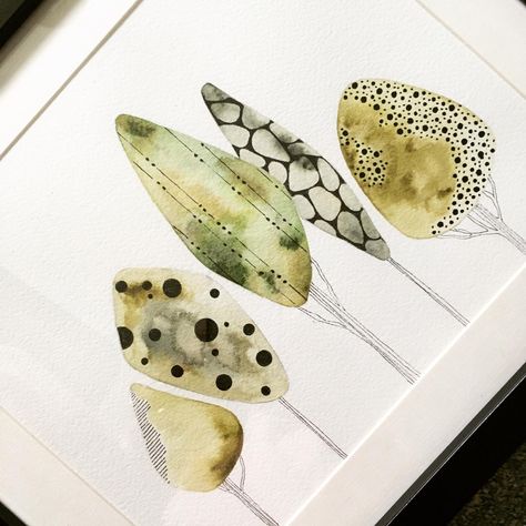 Polly Bennett (@artful_wings) • Photos et vidéos Instagram Green Apatite, Artist Materials, Encaustic Art, Watercolor Paintings Tutorials, Ceramics Pottery Art, Watercolor Trees, Tree Illustration, Watercolor Techniques, Mark Making