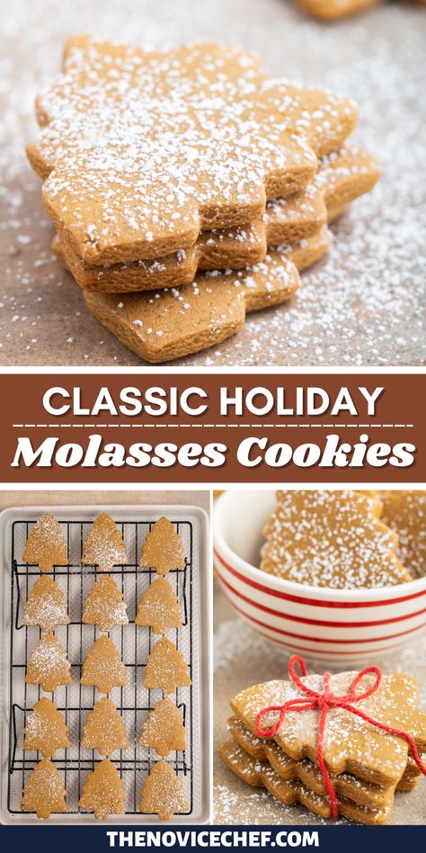 Soft Molasses Cut Out Cookies, Rolled Molasses Cookies, Molasses Cutout Cookies Soft, Old Fashioned Rolled Sugar Cookies, Cut Out Cookies Christmas, Mollases Cookie Recipes, Molasses Cutout Cookies, Buttermilk Cookies Recipe, Old Fashion Christmas Cookies