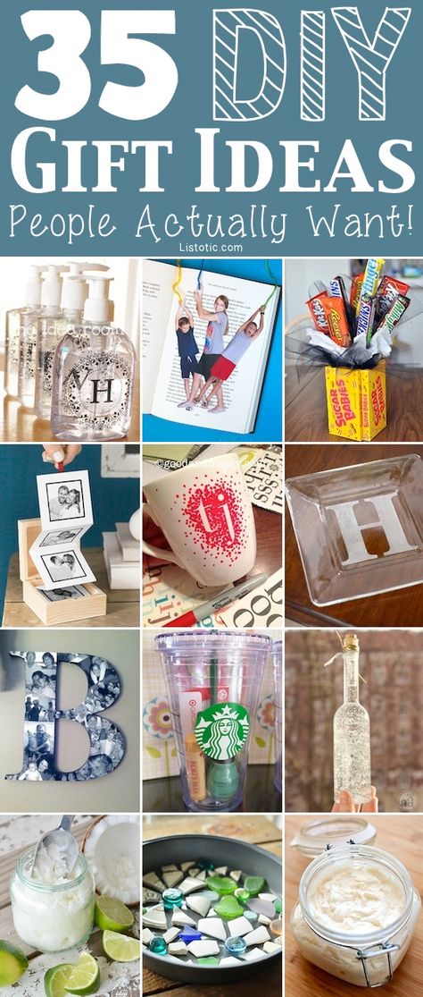 Easy DIY Gift Ideas People Actually Want (for Christmas & more!) Cute homemade christmas gift ideas for friends, family, men, women, boys or girls. Teens and Kids will have fun crafting these unique and personalized DIY Gifts for everyone on thier gift list. Easy DIY Gift Ideas for Anyone! #diygifts #diy #homemadegifts #personalizedgifts #diychristmasgifts #gifts #homemade #presents #diypresents #kids #teenagers #crafts #diycrafts Easy Diy Gift Ideas, Diy Gifts Cheap, Easy Birthday Gifts, Easy Homemade Gifts, Easy Handmade Gifts, Creative Diy Gifts, Diy Gift Ideas, Easy Diy Gifts