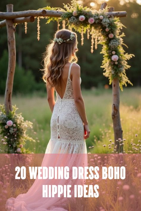 Did you know that the wedding dress boho hippie style is taking the bridal world by storm? Unleash your inner free spirit with flowy fabrics, vintage lace, and dreamy silhouettes perfect for your boho-themed ceremony. Discover stunning gowns that blend effortless chic with a touch of romance. Explore our top picks and let the magic of bohemian vibes inspire your big day! Vintage Boho Dress Wedding, Saree Styles Modern For Wedding, Summer Boho Wedding Dress, Boho Wedding Dress Lace Romantic, Wedding Dresses Beach Wedding Dress, No Traditional Wedding Dress, Wedding Dress Not White, Woodland Fairy Wedding Dress, Hippy Wedding Dress