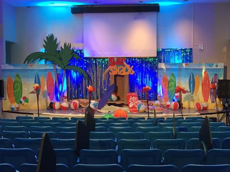 Surf Shack Vbs, Cruise Ship Party, Stage Management, Mystery Island, Adventure Island, Vbs 2023, Hawaiian Party Decorations, Rock Beach, Vbs 2024