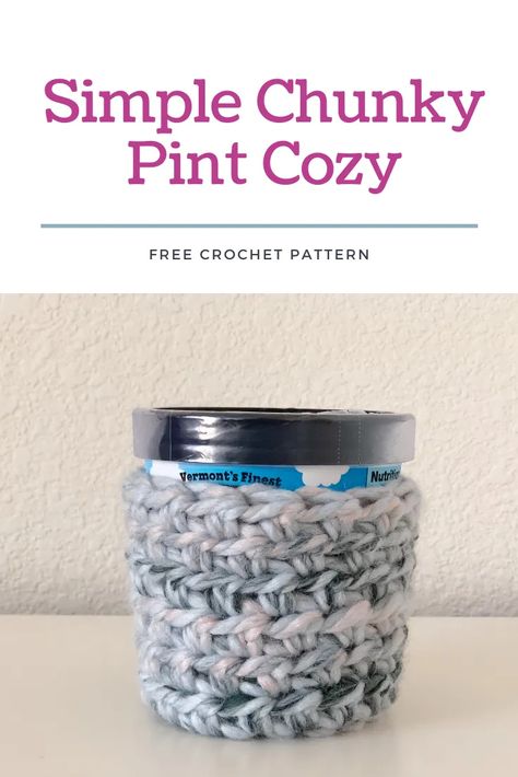 10 Ice Cream Cozy Pattern, Ice Cream Pint Cozy, Crochet Ice Cream, Ice Cream Holder, Ice Cream Pint, Cozy Diy, Ice Cream Cozy, Cozy Pattern, Cozy Crochet Patterns