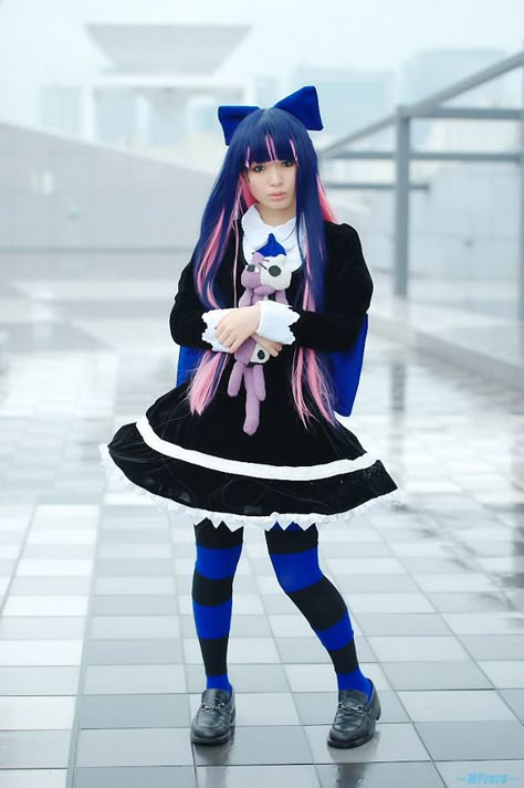 Duo Cosplay Ideas, Stocking Icon, Panty And Stocking Cosplay, Stocking Cosplay, Madoka Cosplay, Panty And Stocking Anime, Top Cosplay, Panty Stocking, Panty And Stocking