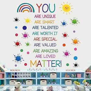 Paint Splatter Wall, Wall Phrases, Wall Stickers For Kids, Inspirational Quote Wall, Inspirational Wall Decals, Youth Center, Quote Decals, Stickers For Kids, Wall Stickers Kids