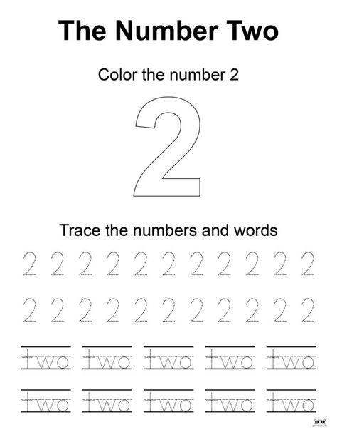 Choose from fifteen unique Number 2 tracing worksheets to help your young learner master this number. Print from home. 100% FREE! Number 2 Tracing, Math Drawing, Counting By 2's, Free Printable Numbers, Number Tracing, Number Activities, Learn To Count, Printable Numbers, Alphabet Coloring Pages