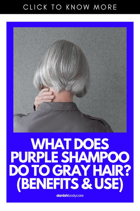 What Does Purple Shampoo Do to Gray Hair? Uncover the Secret! Our post explains how purple shampoo can banish yellow and brassy tones from gray hair, leaving it bright and beautiful. Say hello to silver elegance and goodbye to unwanted tones! Ready for a hair color transformation? Click the link to check out the post and discover the benefits of purple shampoo for your gray locks! Brighten Gray Hair, Hair Color Transformation, Grey Hair Looks, Grey Hair Dye, Grey White Hair, Beautiful Gray Hair, Natural Gray Hair, Different Hair Colors, Clarifying Shampoo