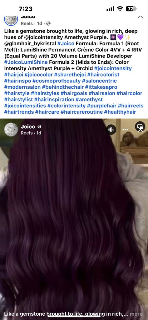 Joico Lumishine Color Chart, Joico Passion Berry Hair Color, Joico Color Intensity Amethyst Purple, Joico Color Intensity Formulations, Joico Conditioner, Joico Purple Shampoo, Joico Color, Creme Color, Hair Colorist