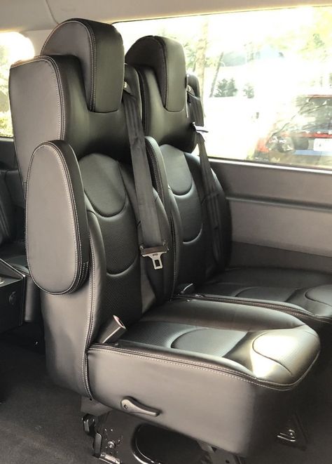 Premium Ford Transit Van Replacement Seats | OEM Floor Tracks Van Seats, Captain Chairs, Custom Bench Seating, Pop Top Camper, Ford Transit Camper, Transit Van, Transit Camper, Custom Bench, School Buses