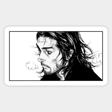 A cool Vagabond miyamoto manga panel -- Choose from our vast selection of stickers to match with your favorite design to make the perfect customized sticker/decal. Perfect to put on water bottles, laptops, hard hats, and car windows. Everything from favorite TV show stickers to funny stickers. For men, women, boys, and girls. Vagabond Manga, Hello Kitty Photos, Sticker Design Inspiration, Anime Printables, 90s Anime, Name Stickers, Anime Stickers, New Sticker, Sticker Book