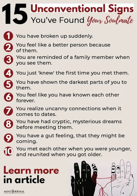 15 Unconventional Signs You’ve Found Your Soulmate Soulmate Tattoo, Couple Tattoo Quotes, Finding Purpose In Life, Soulmate Signs, Soulmate Connection, Soulmate Sketch, Meeting Your Soulmate, Life Path Number, Soulmate Love Quotes