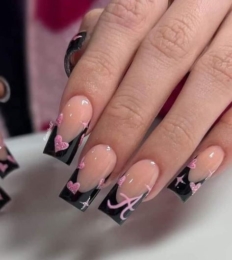 Engagement Nails, Vday Nails, Valentine Nails, Colored Acrylic Nails, Girly Acrylic Nails, French Tip Acrylic Nails, Short Square Acrylic Nails, Long Acrylic Nails Coffin, Acrylic Nails Coffin Pink