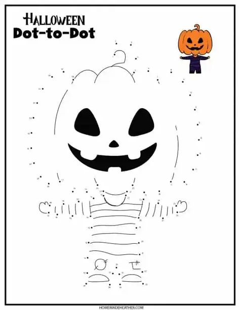 Free Halloween Dot to Dot Printable Dot Printables For Kids Free, Halloween Dot To Dot, Extreme Dot To Dot, Dot To Dot Printables, Halloween Worksheets, Dot Worksheets, Halloween Printables Free, Printables For Kids, Dot To Dot