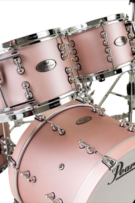 Pink Drum Set, Pink Drums, Pearl Drum Kit, Pearl Reference, Drums Wallpaper, More Cowbell, Bongo Drums, Homemade Instruments, Pearl Drums