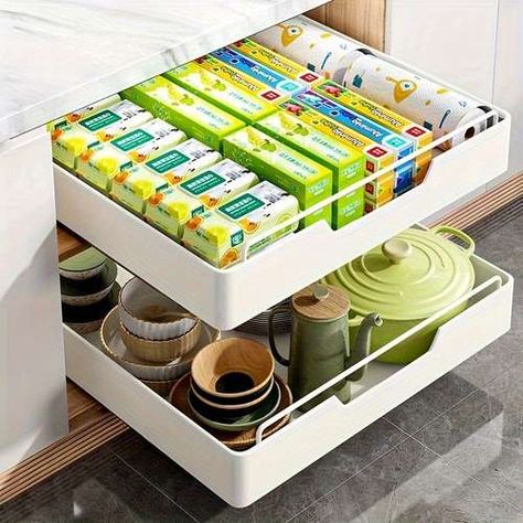 Temu | Explore the Latest Clothing, Beauty, Home, Jewelry & More Slide Out Pantry Shelves, Drawer Pantry, Slide Out Pantry, Spice Rack Storage, Shelf For Kitchen, Pull Out Cabinet, Bathroom Drawer Organization, Sliding Drawer, Pantry Shelves